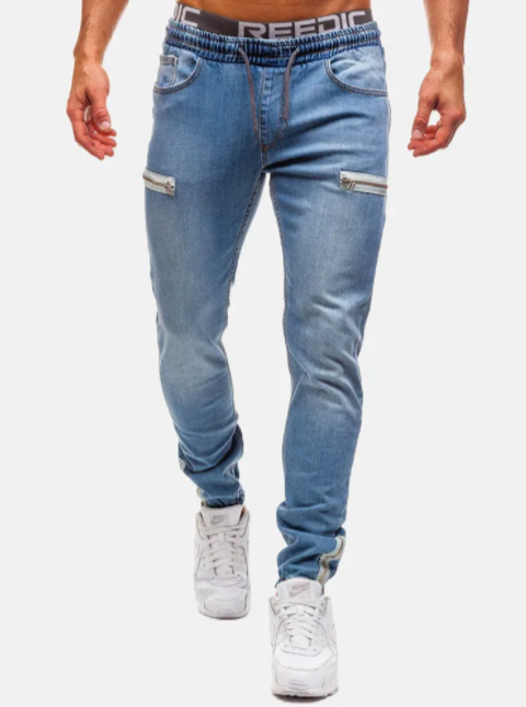 Calças-Jeans-Homem-azul-claro